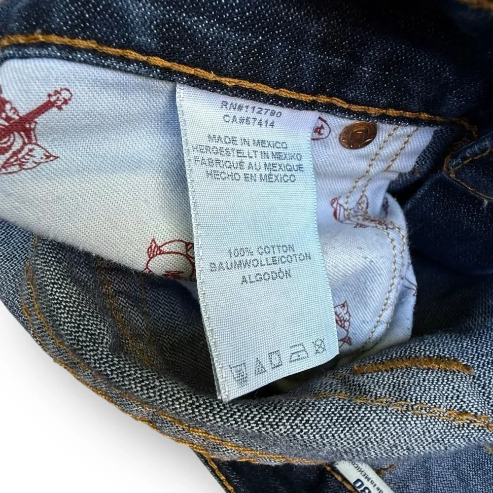 True Religion Straight Flap Red Orange Men’s Jeans 30 x 33